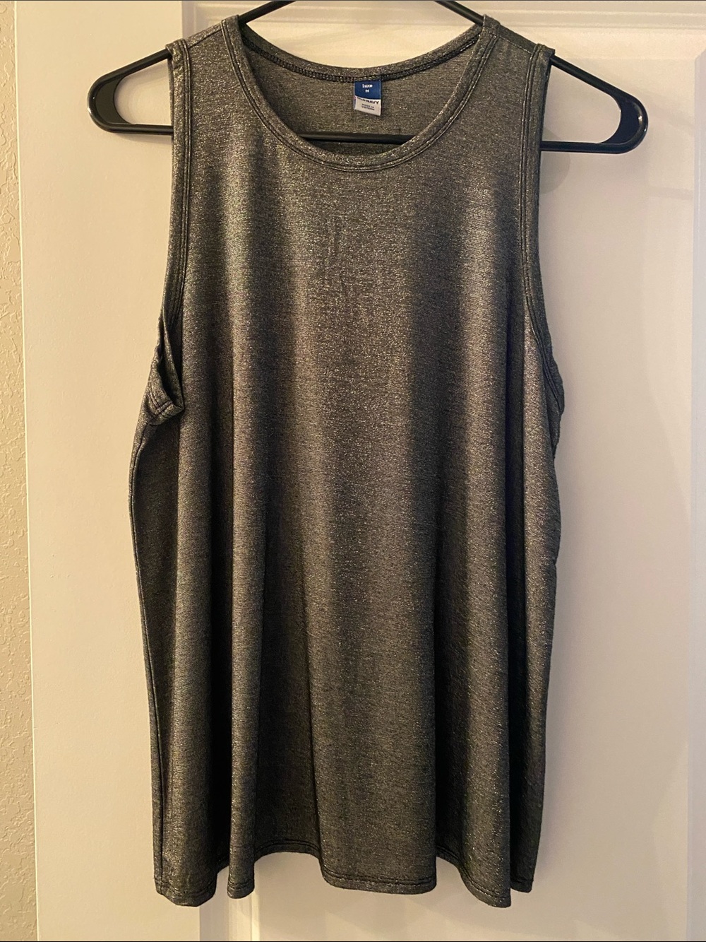 Women’s Metallic Charcoal Tank Top - Old Navy